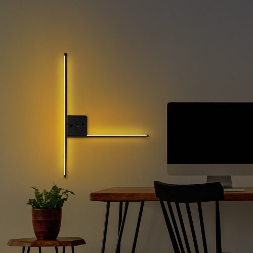 Stylish Black Wall Lamp, Metal Body, 61 x 42 x 3 cm | IP20, SMD LED 14.4W 3000K | Perfect for Modern Home Decor, Elegant Lighting Solution for Living Room & Bedroom Spaces