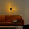 Stylish Black Wall Lamp, Metal Body, 61 x 42 x 3 cm | IP20, SMD LED 14.4W 3000K | Perfect for Modern Home Decor, Elegant Lighting Solution for Living Room & Bedroom Spaces