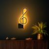 Stylish Black Wall Lamp, Metal Body, 20 x 45 x 3 cm | Integral LED 12W 3000K | Durable Metal Base Plate (10 cm Diameter) | Perfect for Modern Home Decor, Living Room & Bedroom Lighting