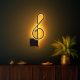 Stylish Black Wall Lamp, Metal Body, 20 x 45 x 3 cm | Integral LED 12W 3000K | Durable Metal Base Plate (10 cm Diameter) | Perfect for Modern Home Decor, Living Room & Bedroom Lighting