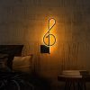 Stylish Black Wall Lamp, Metal Body, 20 x 45 x 3 cm | Integral LED 12W 3000K | Durable Metal Base Plate (10 cm Diameter) | Perfect for Modern Home Decor, Living Room & Bedroom Lighting