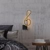 Stylish Black Wall Lamp, Metal Body, 20 x 45 x 3 cm | Integral LED 12W 3000K | Durable Metal Base Plate (10 cm Diameter) | Perfect for Modern Home Decor, Living Room & Bedroom Lighting