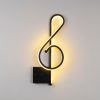 Stylish Black Wall Lamp, Metal Body, 20 x 45 x 3 cm | Integral LED 12W 3000K | Durable Metal Base Plate (10 cm Diameter) | Perfect for Modern Home Decor, Living Room & Bedroom Lighting