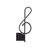 Stylish Black Wall Lamp, Metal Body, 20 x 45 x 3 cm | Integral LED 12W 3000K | Durable Metal Base Plate (10 cm Diameter) | Perfect for Modern Home Decor, Living Room & Bedroom Lighting