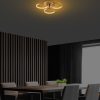 Elegant Gold Chandelier, Metal Body, 37 x 32 x 9 cm | SMD LED 18W 3000K | Stylish Lighting Fixture for Modern Home Decor | Durable Metal Base Plate, IP20 Rated | Perfect for Living Room & Dining Areas