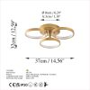 Elegant Gold Chandelier, Metal Body, 37 x 32 x 9 cm | SMD LED 18W 3000K | Stylish Lighting Fixture for Modern Home Decor | Durable Metal Base Plate, IP20 Rated | Perfect for Living Room & Dining Areas