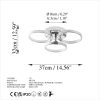 Elegant Chrome Chandelier, Metal Body, 37 x 32 x 9 cm | SMD LED 18W 3000K | Stylish Lighting Fixture for Modern Home Decor, IP20 Rated, Perfect for Living Room & Dining Areas