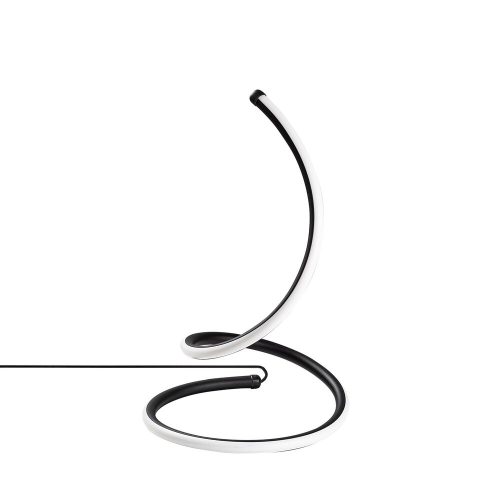 Stylish black table lamp, metal housing, 25 cm diameter x 40 cm height | 80 CRI, IP20, LED 12W 3000K | On/off switch, perfect for modern interior design and ambient lighting solutions