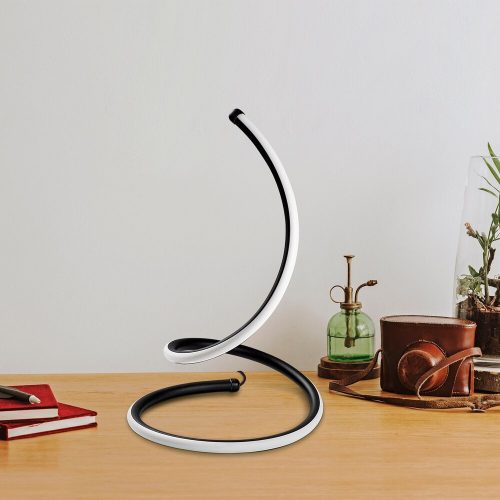 Stylish black table lamp, metal housing, 25 cm diameter x 40 cm height | 80 CRI, IP20, LED 12W 3000K | On/off switch, perfect for modern interior design and ambient lighting solutions