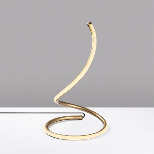 Elegant gold table lamp, metal housing, diameter 25 cm, height 40 cm | On/Off switch, 80 CRI, IP20, LED socket 12W 3000K | Perfect for modern interior design and ambient lighting