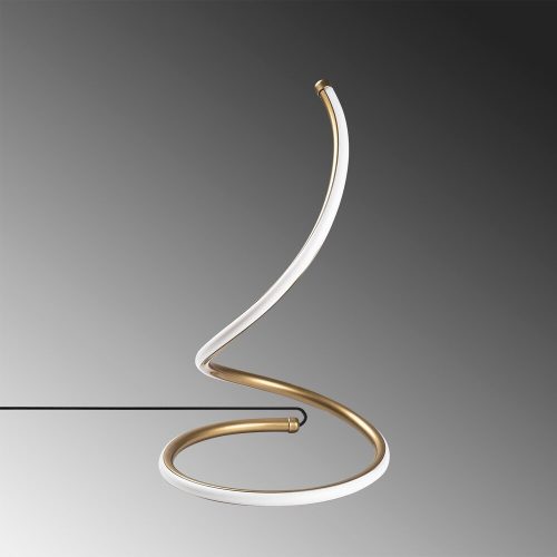 Elegant gold table lamp, metal housing, diameter 25 cm, height 40 cm | On/Off switch, 80 CRI, IP20, LED socket 12W 3000K | Perfect for modern interior design and ambient lighting