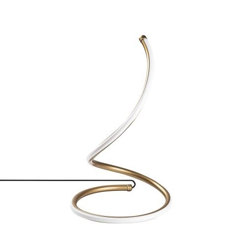 Elegant gold table lamp, metal housing, diameter 25 cm, height 40 cm | On/Off switch, 80 CRI, IP20, LED socket 12W 3000K | Perfect for modern interior design and ambient lighting