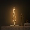 Elegant gold table lamp, metal housing, 20 x 48 x 12 cm | 80 CRI, LED 12W 3000K, IP20 | Stylish lighting for home and office use, on/off switch, 200cm cable, perfect for modern decor