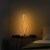 Elegant gold table lamp, metal housing, 20 x 48 x 12 cm | 80 CRI, LED 12W 3000K, IP20 | Stylish lighting for home and office use, on/off switch, 200cm cable, perfect for modern decor