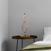 Elegant gold table lamp, metal housing, 20 x 48 x 12 cm | 80 CRI, LED 12W 3000K, IP20 | Stylish lighting for home and office use, on/off switch, 200cm cable, perfect for modern decor