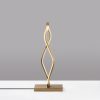 Elegant gold table lamp, metal housing, 20 x 48 x 12 cm | 80 CRI, LED 12W 3000K, IP20 | Stylish lighting for home and office use, on/off switch, 200cm cable, perfect for modern decor