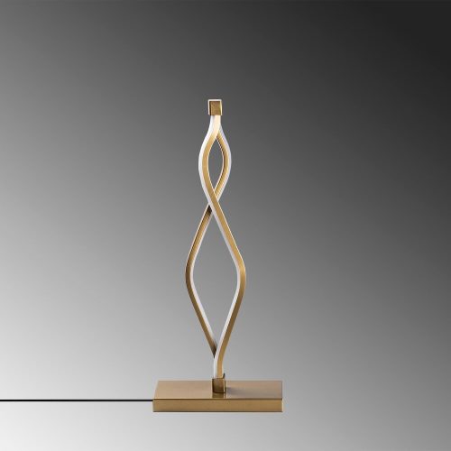 Elegant gold table lamp, metal housing, 20 x 48 x 12 cm | 80 CRI, LED 12W 3000K, IP20 | Stylish lighting for home and office use, on/off switch, 200cm cable, perfect for modern decor