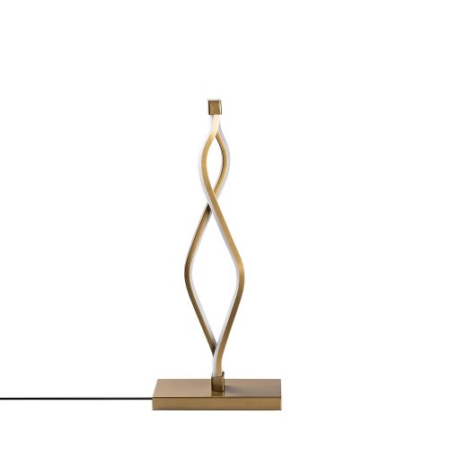 Elegant gold table lamp, metal housing, 20 x 48 x 12 cm | 80 CRI, LED 12W 3000K, IP20 | Stylish lighting for home and office use, on/off switch, 200cm cable, perfect for modern decor