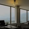 Elegant Black Chandelier, Metal Body, 51 x 26 x 51 cm | SMD LED 18W 3000K | Stylish Lighting Fixture for Modern Home Decor, IP20 Rated, Durable Metal Base Plate, Perfect for Living Room & Dining Areas