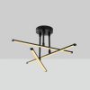 Elegant Black Chandelier, Metal Body, 51 x 26 x 51 cm | SMD LED 18W 3000K | Stylish Lighting Fixture for Modern Home Decor, IP20 Rated, Durable Metal Base Plate, Perfect for Living Room & Dining Areas