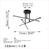 Elegant Black Chandelier, Metal Body, 51 x 26 x 51 cm | SMD LED 18W 3000K | Stylish Lighting Fixture for Modern Home Decor, IP20 Rated, Durable Metal Base Plate, Perfect for Living Room & Dining Areas