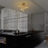 Elegant Gold Chandelier, Metal Body, 51 x 26 x 51 cm | SMD LED 18W 3000K | Stylish Lighting Fixture for Living Room, Dining Room & Entryway | Durable Metal Base Plate, IP20 Rated, Modern Design