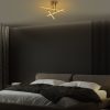 Elegant Gold Chandelier, Metal Body, 51 x 26 x 51 cm | SMD LED 18W 3000K | Stylish Lighting Fixture for Living Room, Dining Room & Entryway | Durable Metal Base Plate, IP20 Rated, Modern Design