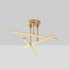 Elegant Gold Chandelier, Metal Body, 51 x 26 x 51 cm | SMD LED 18W 3000K | Stylish Lighting Fixture for Living Room, Dining Room & Entryway | Durable Metal Base Plate, IP20 Rated, Modern Design