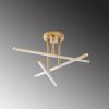 Elegant Gold Chandelier, Metal Body, 51 x 26 x 51 cm | SMD LED 18W 3000K | Stylish Lighting Fixture for Living Room, Dining Room & Entryway | Durable Metal Base Plate, IP20 Rated, Modern Design