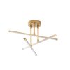 Elegant Gold Chandelier, Metal Body, 51 x 26 x 51 cm | SMD LED 18W 3000K | Stylish Lighting Fixture for Living Room, Dining Room & Entryway | Durable Metal Base Plate, IP20 Rated, Modern Design