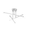 Elegant Chrome Chandelier, Metal Body, 51 x 26 x 51 cm | SMD LED 18W 3000K | Stylish Lighting Fixture for Modern Home Decor, IP20 Rated, Perfect for Living Room & Dining Areas