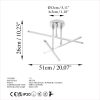 Elegant Chrome Chandelier, Metal Body, 51 x 26 x 51 cm | SMD LED 18W 3000K | Stylish Lighting Fixture for Modern Home Decor, IP20 Rated, Perfect for Living Room & Dining Areas