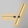 Stylish Black Wall Lamp, Metal Body, 91x10x7 cm & 62x10x7 cm | LED 13W & 8W, 3000K | Durable Metal Base Plate, IP20 Rated | Perfect for Modern Living Rooms, Bedrooms & Hallways