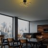 Elegant Black Chandelier, Metal Body, 61 x 22 x 61 cm | SMD LED 28W 3000K | Stylish Lighting Fixture for Modern Home Decor | Durable Metal Base Plate, IP20 Rated, Perfect for Living Room & Dining Areas