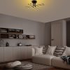 Elegant Black Chandelier, Metal Body, 61 x 22 x 61 cm | SMD LED 28W 3000K | Stylish Lighting Fixture for Modern Home Decor | Durable Metal Base Plate, IP20 Rated, Perfect for Living Room & Dining Areas