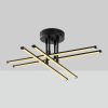 Elegant Black Chandelier, Metal Body, 61 x 22 x 61 cm | SMD LED 28W 3000K | Stylish Lighting Fixture for Modern Home Decor | Durable Metal Base Plate, IP20 Rated, Perfect for Living Room & Dining Areas