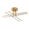 Elegant Gold Chandelier, Metal Body, 61 x 22 x 61 cm | SMD LED 28W 3000K | Stylish Lighting Fixture for Modern Home Decor | Durable Metal Base Plate, IP20 Rated, Perfect for Living Room & Dining Areas