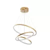 Elegant gold chandelier, metal body, 50 cm width x 80 cm height x 50 cm depth | SMD LED 28W 3000K | Stylish light fixture for modern interior design, IP20 rating, perfect for living room and dining room