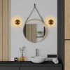 Modern Black Wall Lamp, MDF Body, 60 x 12 x 33 cm, E27 Socket (Max 40W), IP20, Pluggable, Laser-Cut Design, Stylish & Functional Lighting for Any Space