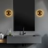 Modern Black Wall Lamp, MDF Body, 60 x 12 x 33 cm, E27 Socket (Max 40W), IP20, Pluggable, Laser-Cut Design, Stylish & Functional Lighting for Any Space