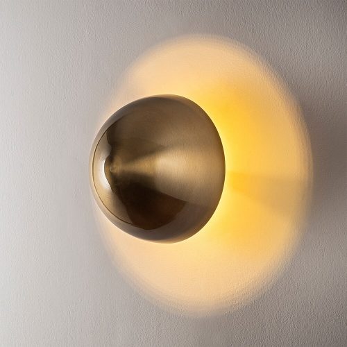 Elegant gold wall lamp, metal housing, 20 cm diameter x 16 cm height | IP20 rating, G9 socket (max. 10 W) | Stylish lighting for modern interior design, perfect for living room and bedroom atmosphere