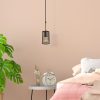 Modern Black Wall Lamp, MDF Body, 60 x 12 x 33 cm, E27 Socket (Max 40W), IP20, Pluggable, Laser-Cut Design, Stylish & Functional Lighting for Any Space