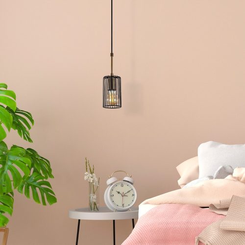 Modern Black Wall Lamp, MDF Body, 60 x 12 x 33 cm, E27 Socket (Max 40W), IP20, Pluggable, Laser-Cut Design, Stylish & Functional Lighting for Any Space