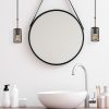 Modern Black Wall Lamp, MDF Body, 60 x 12 x 33 cm, E27 Socket (Max 40W), IP20, Pluggable, Laser-Cut Design, Stylish & Functional Lighting for Any Space