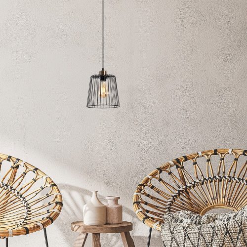 Modern Black Wall Lamp, MDF Body, 60 x 12 x 33 cm, E27 Socket (Max 40W), IP20, Pluggable, Laser-Cut Design, Stylish & Functional Lighting for Any Space