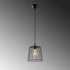 Modern Black Wall Lamp, MDF Body, 60 x 12 x 33 cm, E27 Socket (Max 40W), IP20, Pluggable, Laser-Cut Design, Stylish & Functional Lighting for Any Space