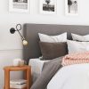 Modern Black Wall Lamp, MDF Body, 60 x 12 x 33 cm, E27 Socket (Max 40W), IP20, Pluggable, Laser-Cut Design, Stylish & Functional Lighting for Any Space