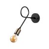 Modern Black Wall Lamp, MDF Body, 60 x 12 x 33 cm, E27 Socket (Max 40W), IP20, Pluggable, Laser-Cut Design, Stylish & Functional Lighting for Any Space