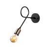 Modern Black Wall Lamp, MDF Body, 60 x 12 x 33 cm, E27 Socket (Max 40W), IP20, Pluggable, Laser-Cut Design, Stylish & Functional Lighting for Any Space