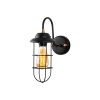 Industrial Wall Lamp, Black & Gold, 12 x 25 x 32 cm | Metal Body with 10 cm Cap, E27 Socket (Max 40W) | Stylish Lighting for Modern Home Decor, IP20 Rated, Perfect for Living Room & Office Spaces